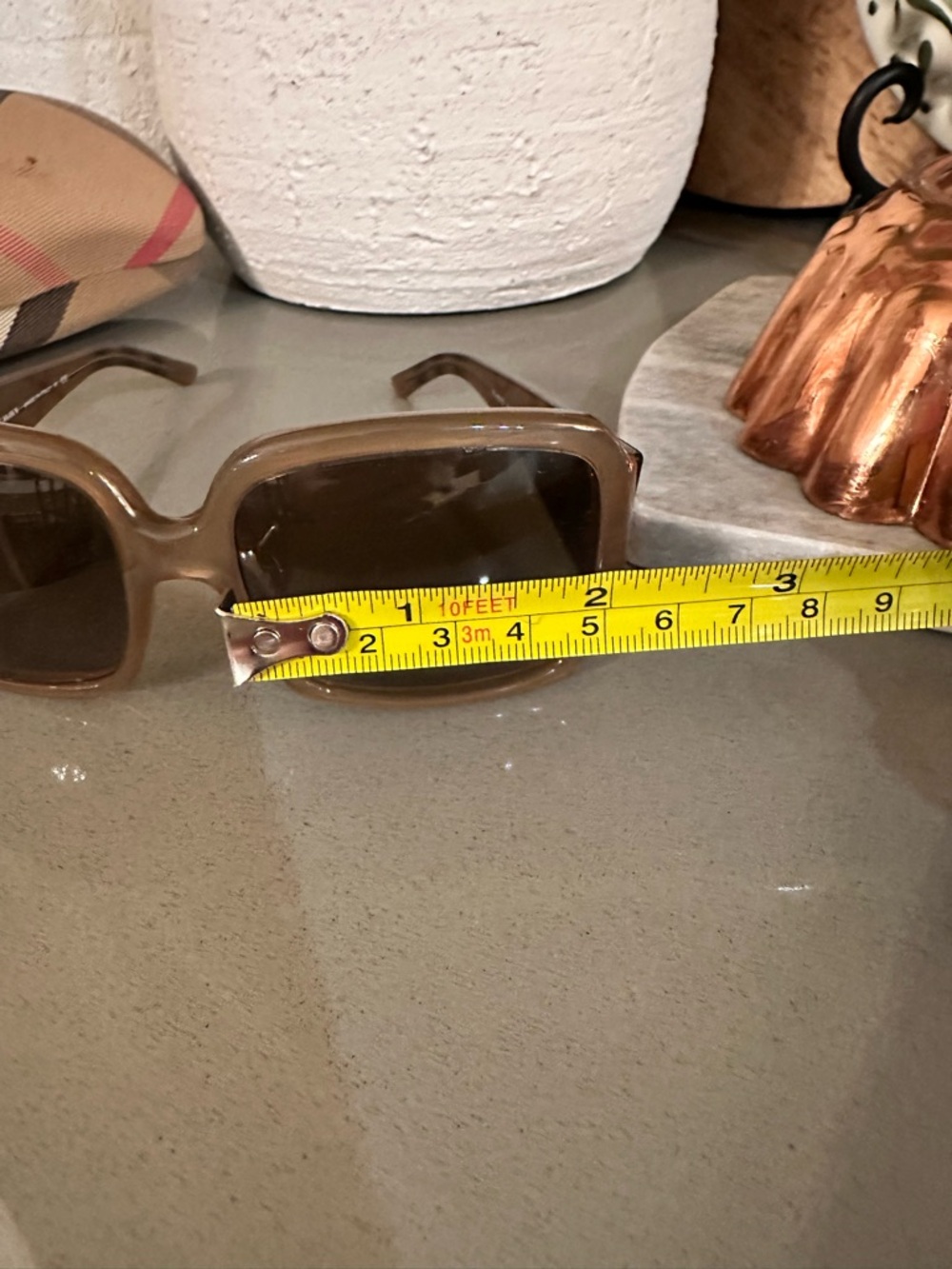 Burberry Brown Translucent Oversized Square Sunglasses - Picture 6 of 11